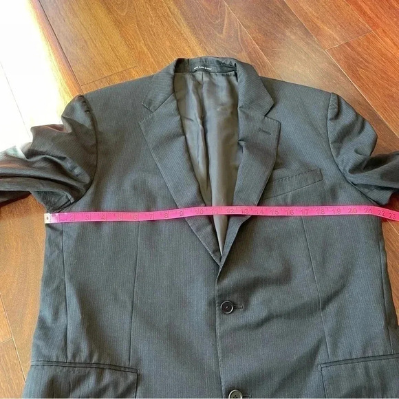 Loro Piana 100% Wool Italian Suit Jacket Men’s Business Coat Gray Blazer 54L - Picture 12 of 14